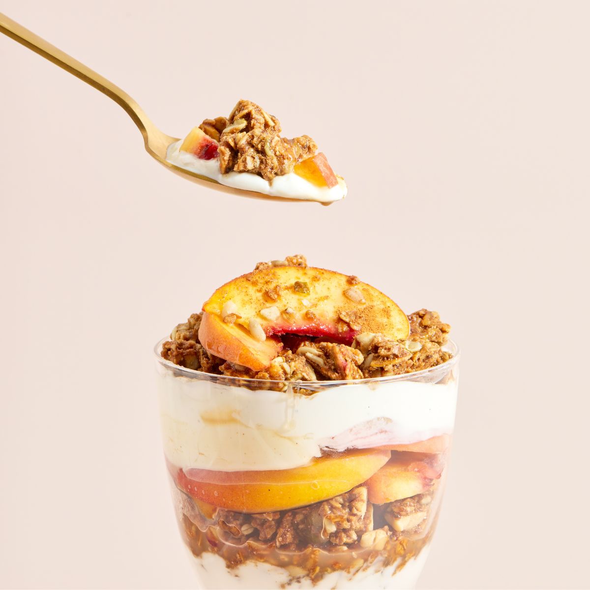 Protein Granola Recipes Peach Cobbler Parfait