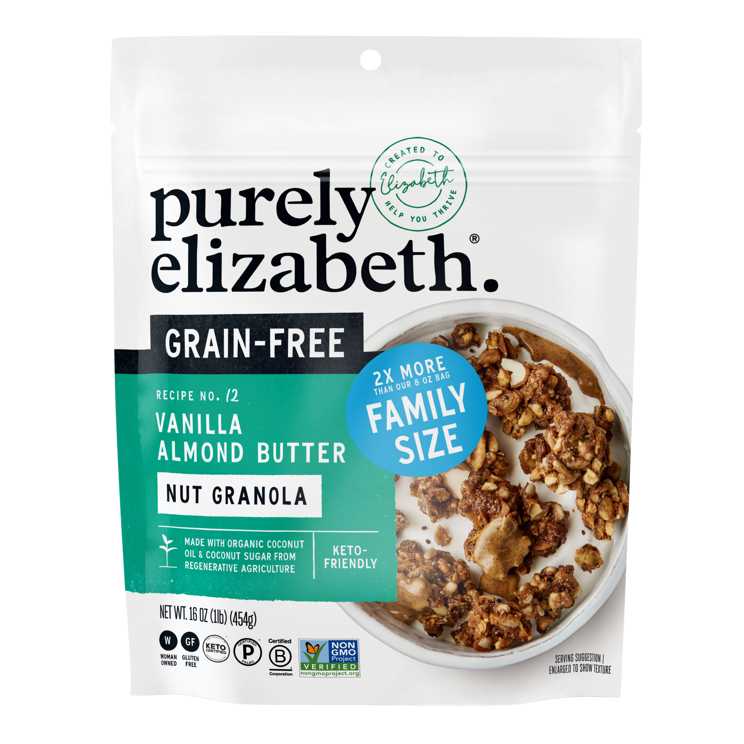 Vanilla Almond Butter Grain-Free Granola Family Size 16 oz
