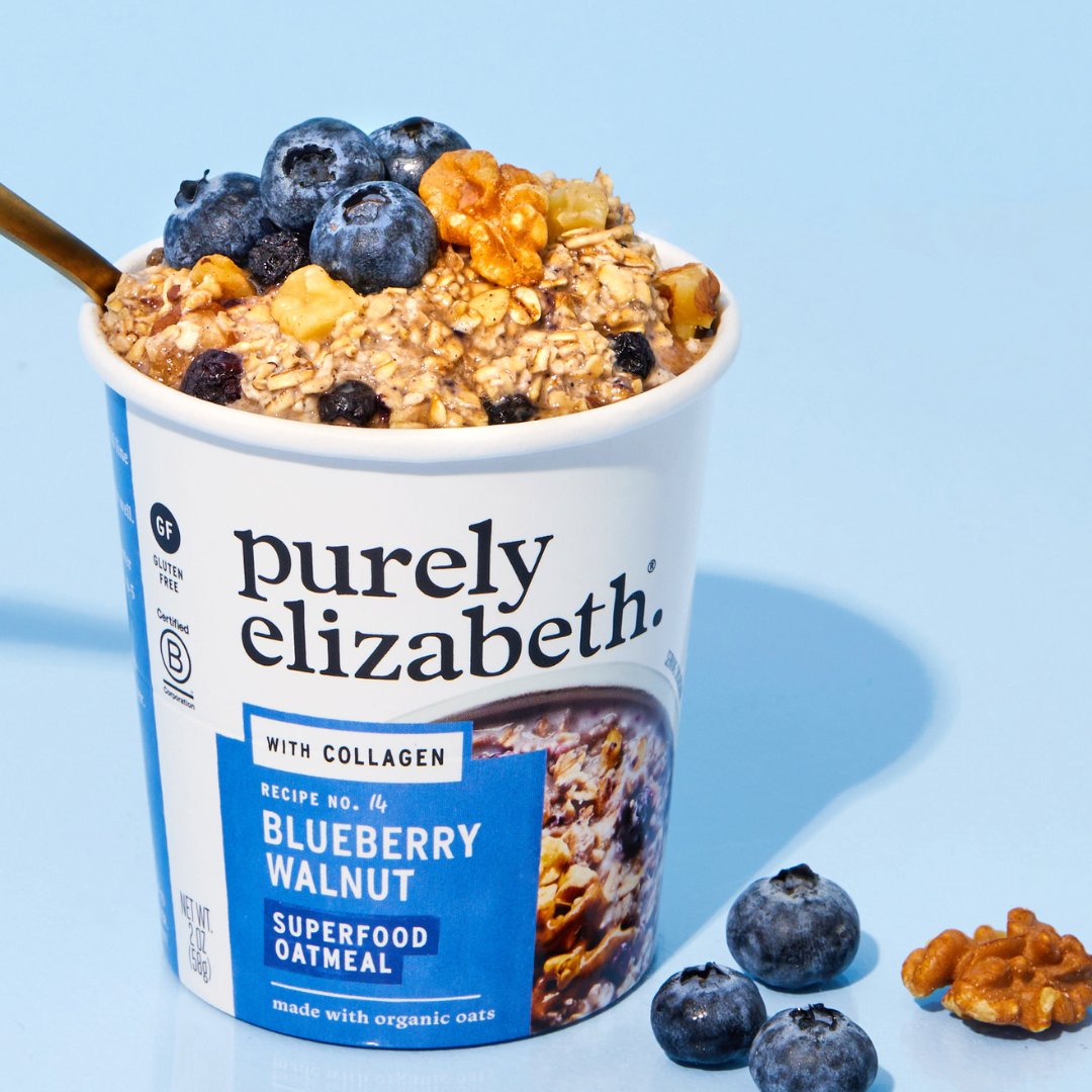 Blueberry Walnut Oatmeal With Collagen